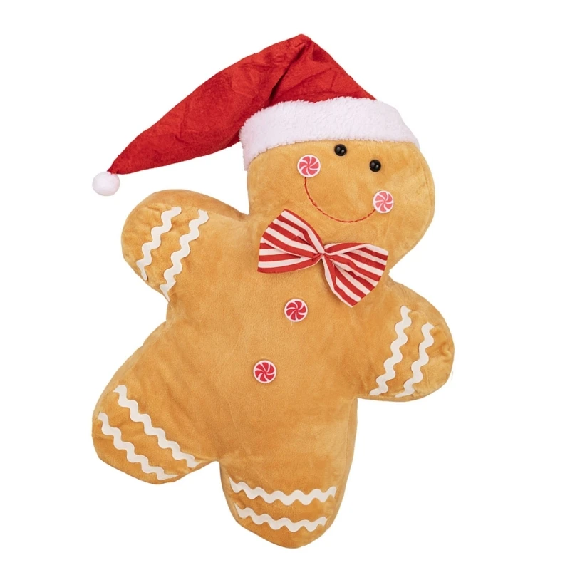 Gối nhồi bông Giáng sinh Gingerbreadman sang trọng cho ghế dài và giường