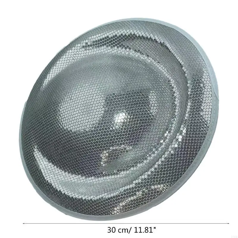 Sequins Pillbox Hat Fascinators Hat Flax Base 1920s Tea Hat for Girls Women Y08E