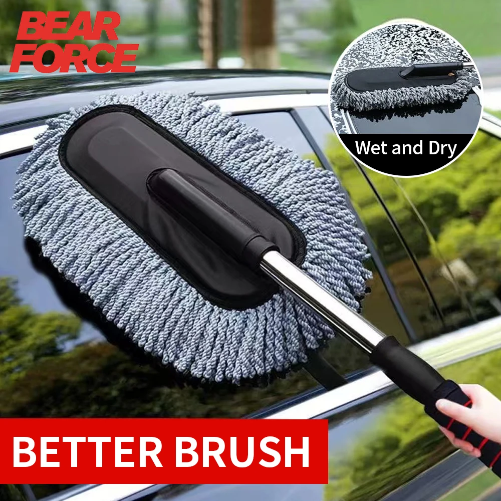 Superfine Fiber Car Duster Retractable Microfiber Car Dust Mop Home Cleaning Dust Removal Brushes Towels