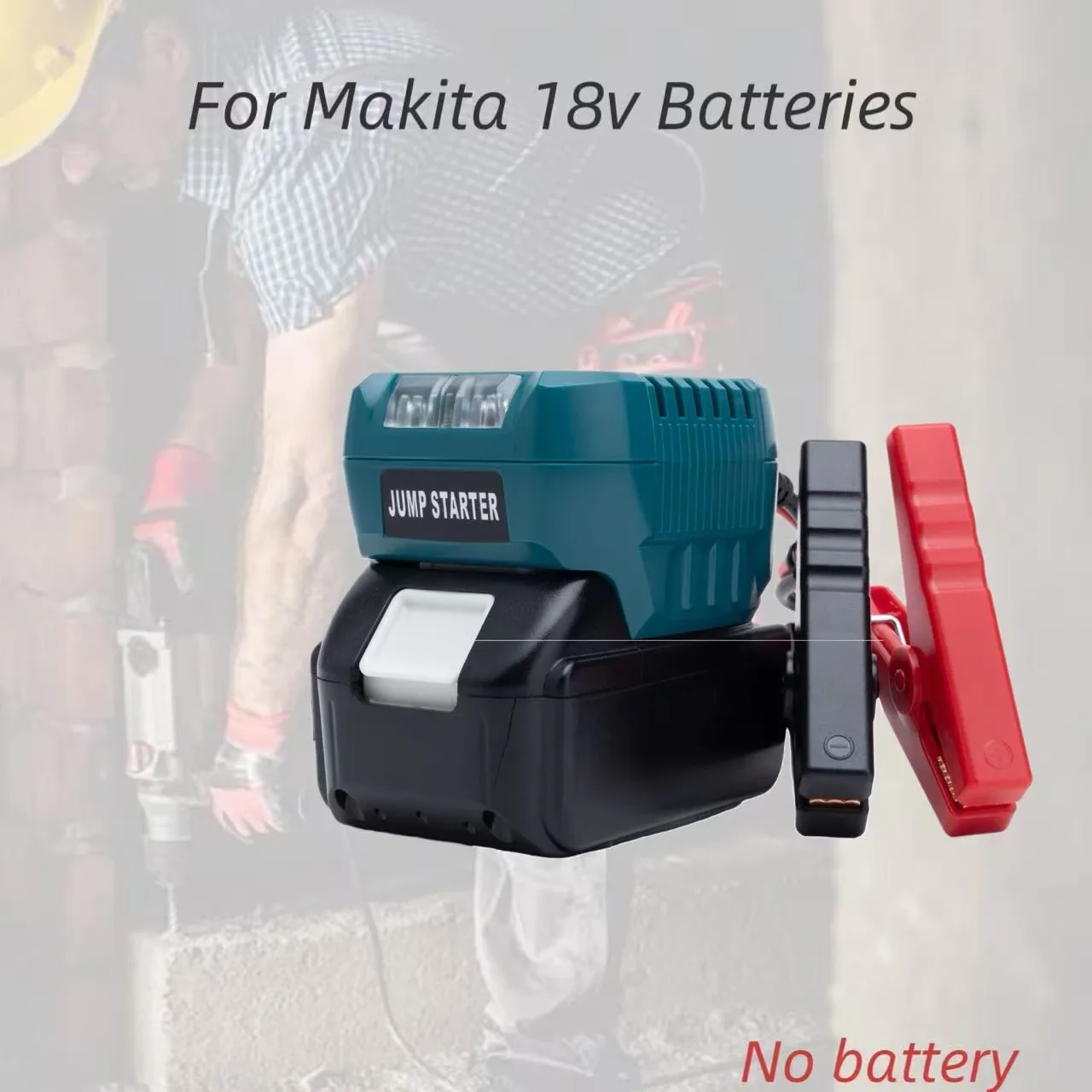 

Jump Cable Converter Car Battery Adapter Starter Igniter Emergency Power Supply With Clip Jump Starter for Makita 18v Battery