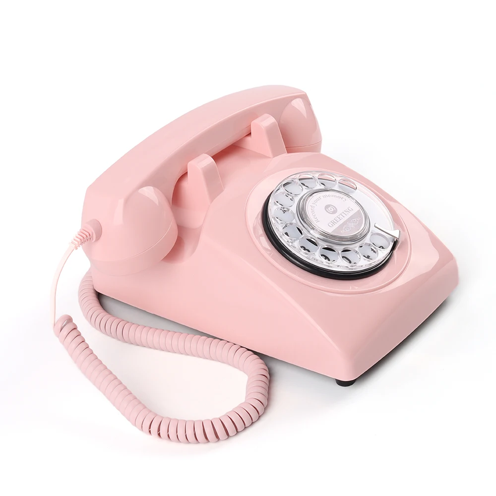 Wedding Audio Guestbook Phone Vintage Wedding Recording Phone Touch Dial Voicemail Guest Phone Pink