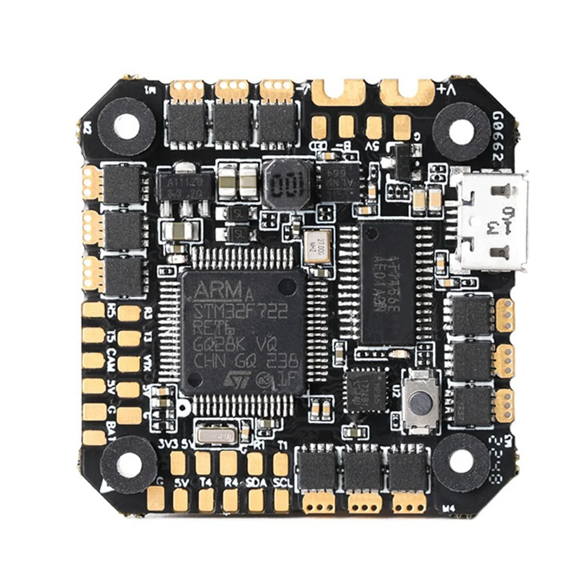 

НОВЫЙ контроллер полета F7 45A AIO STM32F722 Встроенный гироскоп MPU6500 25,5x25,5 мм BLHELIS 3-6S для гоночного дрона RC FPV