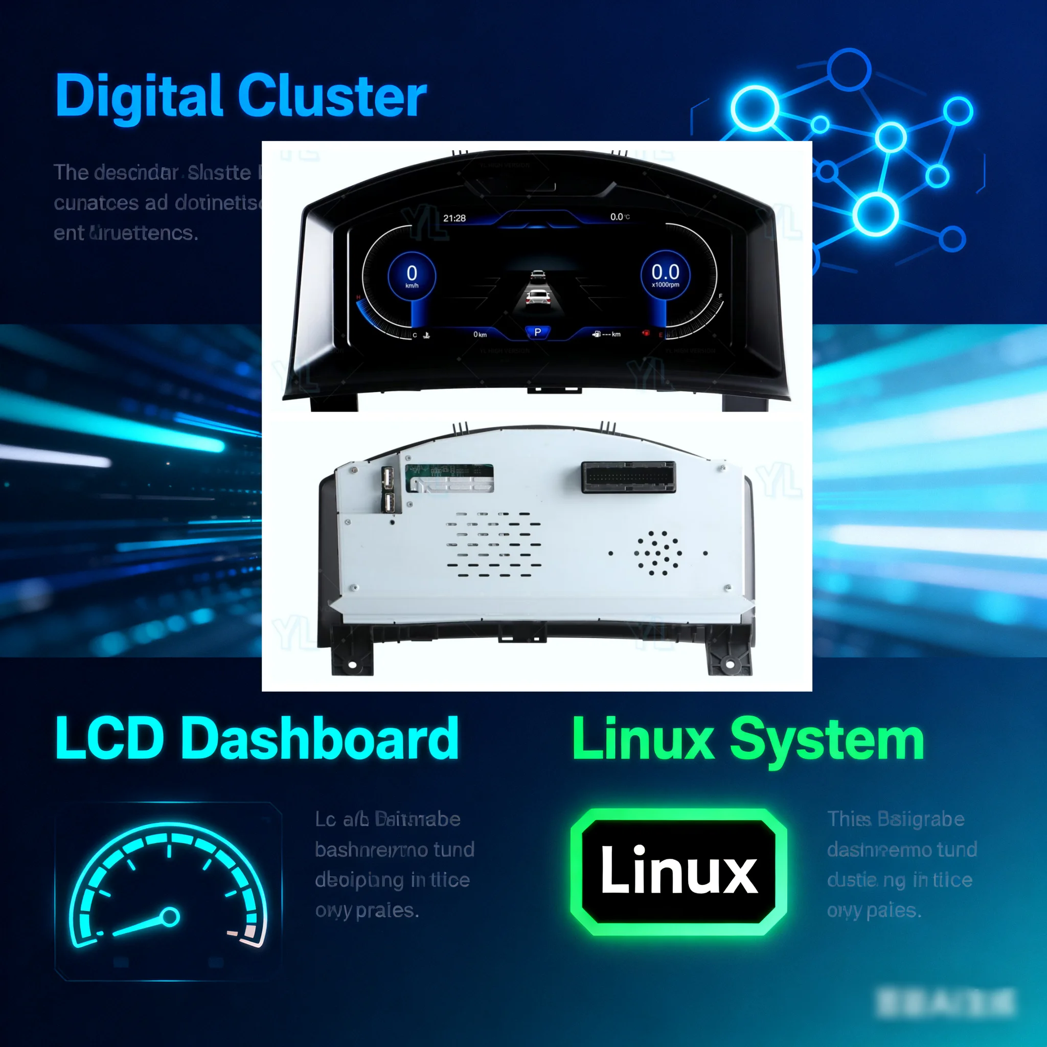 

Цифровая приборная панель HD Virtual Cockpit для Opel Astra 2004-2010 - Спідометр Одометр ЖК-дисплей, замена приборной панели, обновление