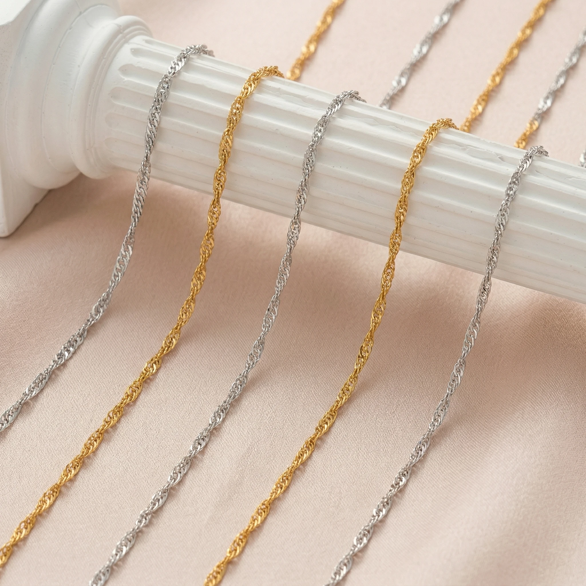 Corrente de Aço Inoxidável Dou - Jewelry Making Singapore avaliação e preço