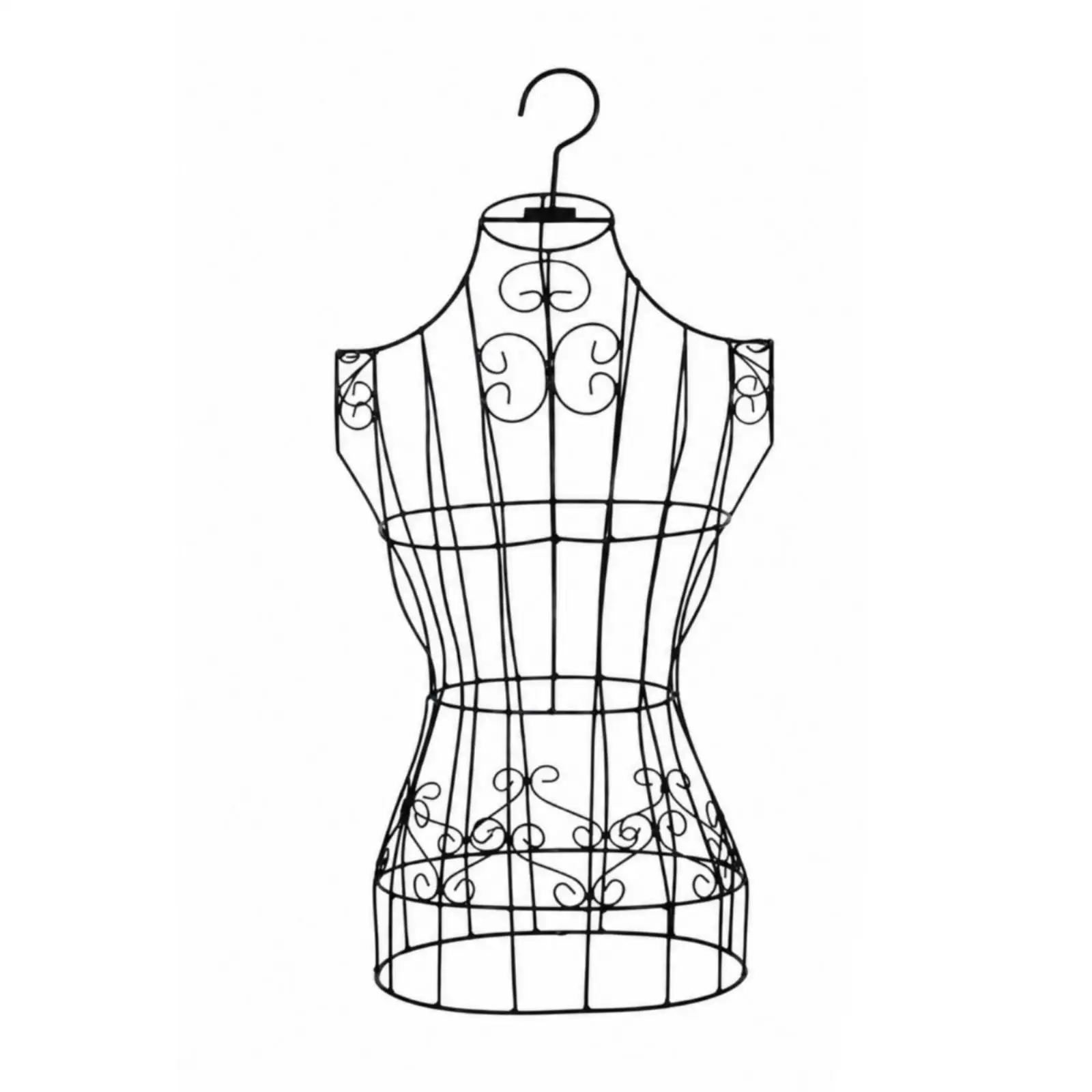 Wall Mounted Female Torso Mannequin Metal Wire Body Form Display Stand for Boutique Window Dresses Photography
