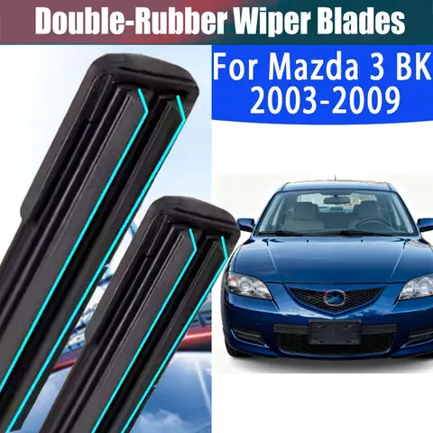 For Mazda 3 BK 2003-2009 2004 2005 2006 2007 2008 Wiper Front Wiper Blades Windshield Windscreen Window Brush 21"+19"