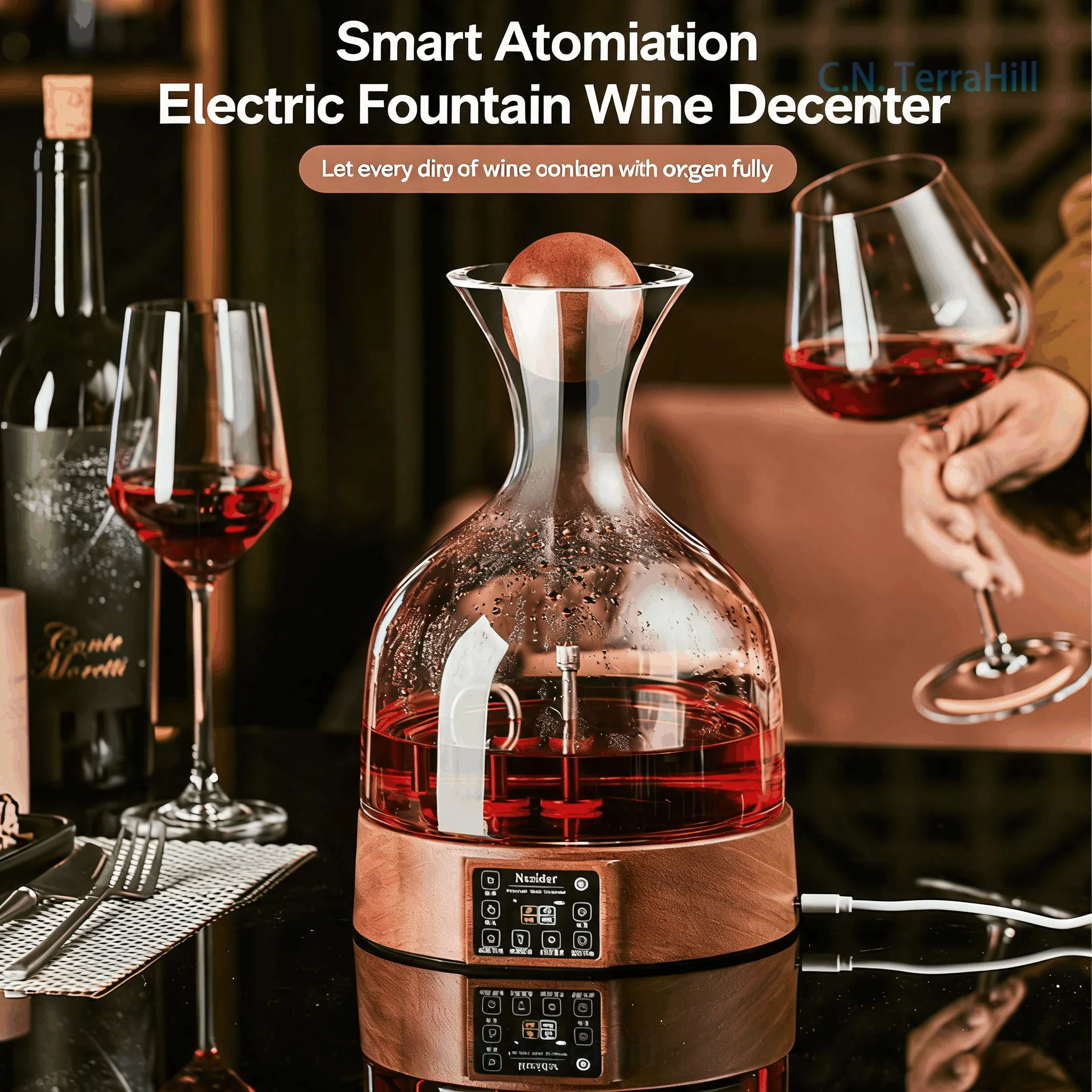 Decanter Aerator Set - Automatyczny elektryczny zestaw do oddechowania i