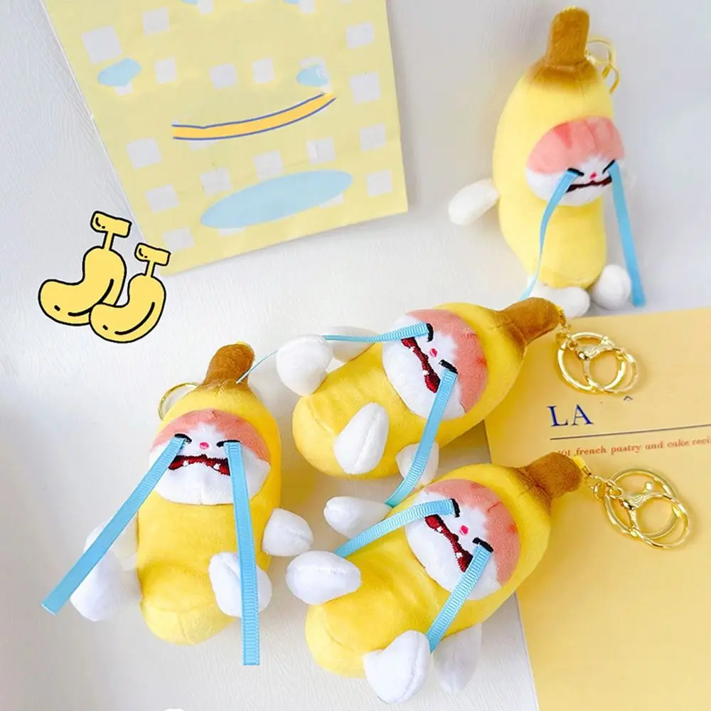Creative with Cry Sound Banana Cat Voice Keychain Banana Cat Banana Key Chain Funny Funny