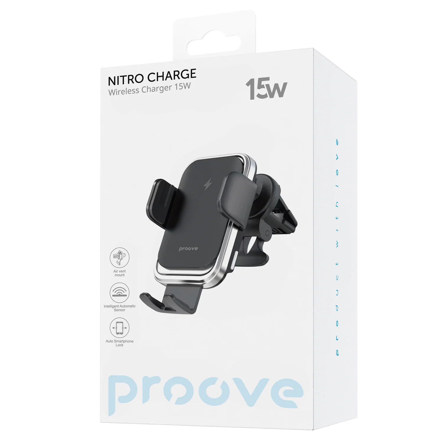 Proove Nitro Charge 15W Car Phone Holder Mobile Phone Wireless Charger for Mobile Phone Wireless Charging