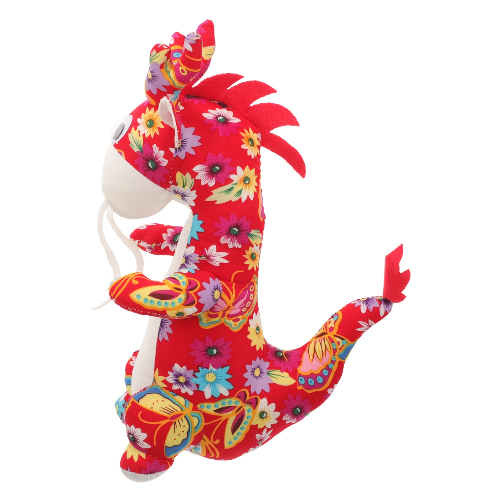 

2024 Year of The Dragon Mascot Red Zodiac Annual Meeting Gift Company Plush Toy (Fabric Dragon-Big Red) Hairy Child