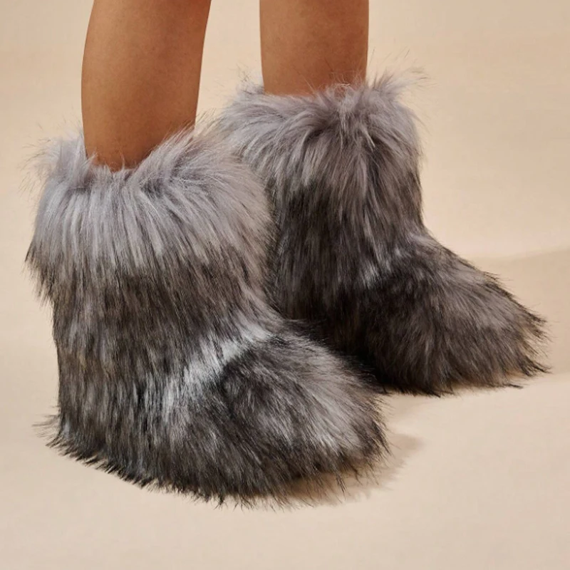 رقيق حذاء من الجلد الشتاء النساء موضة الثلوج الأحذية مريحة أحذية قطنية دافئة قصيرة أفخم أحذية امرأة غير رسمية 2025 الإناث Zapatillas #4