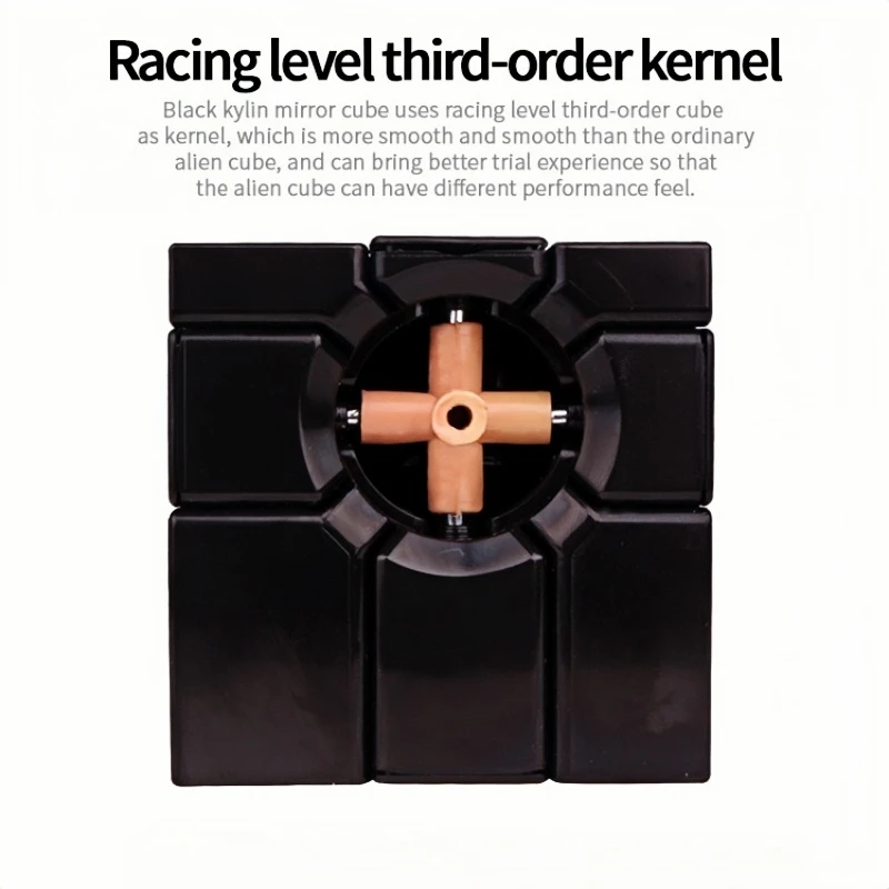 Black Kirin Mirror Third Order Rubik's Cube with Smooth and Irregular Shapes, Beginner's Beginner's Beginner's Puzzle Toy