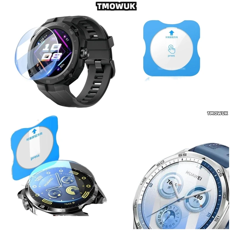 

For Huawei Watch GT5 GT4 GT3 GT2 Pro GT - Tempered Glass Screen Protector, Anti-Spy HD Privacy, Precision Cut Adhesive Tool (46m