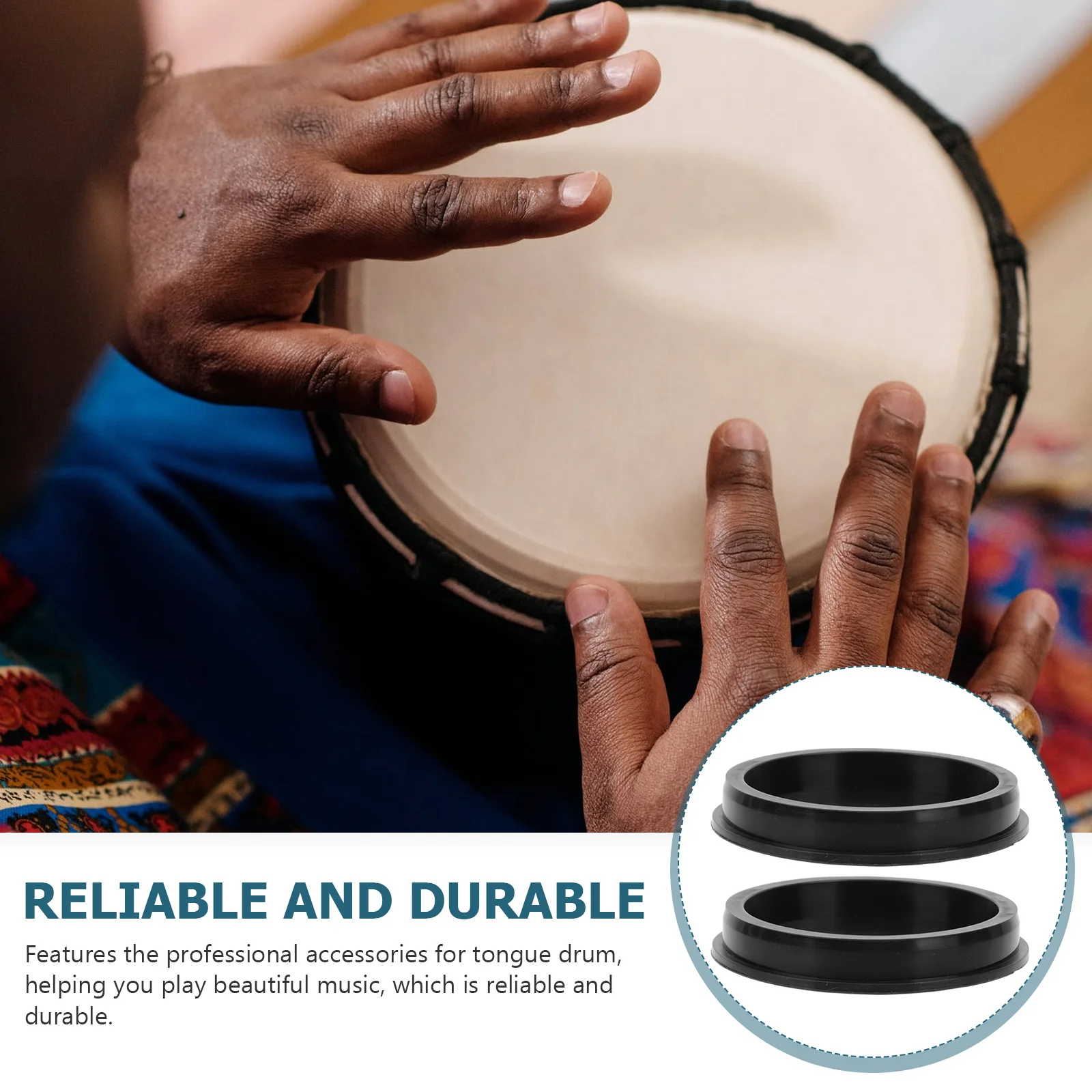 

2Pcs High Class Ethereal Drum Sound Cover Silicone Tongue Drum Accessories Fine Workmanship