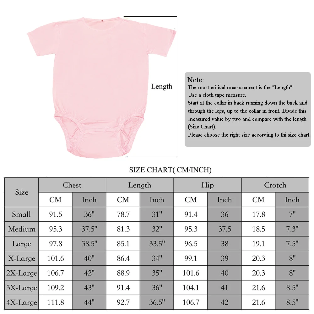 Classic Solid Baby Pink ABDL Bodyusit Adult Baby Snap Crotch Onesie