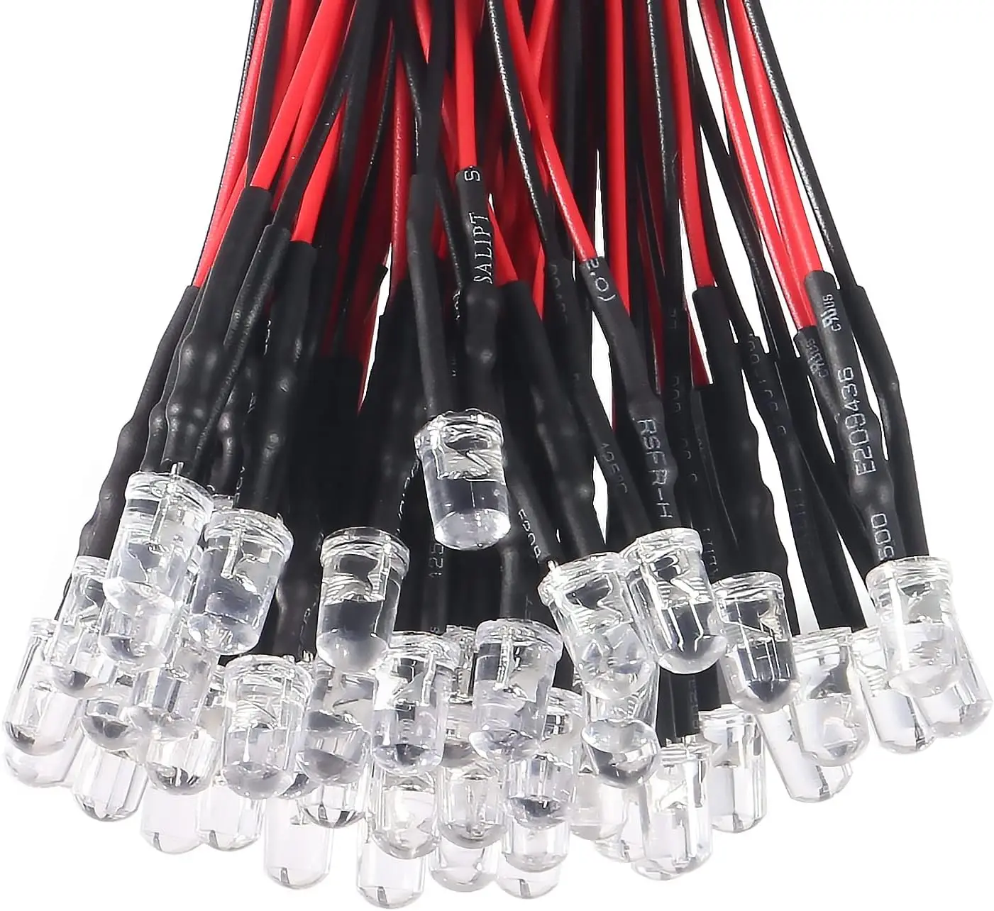 10Pcs 5mm LED Lights Emitting Diodes DC 12V Quick Blinking LED Ultra Bright LED Light Clear Lens Small LED