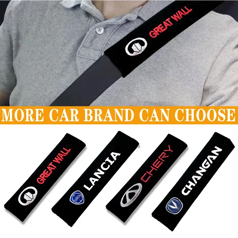 Car Shoulder Strap Pad Cover Car Belt Protector Seatbelt Cover For Toyota Century Auris FCV Mirai Premio Yaris Prius Crown Reiz