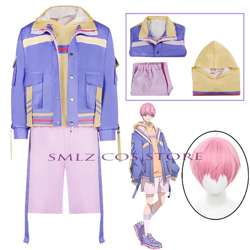 

Li tianchen Cosplay Anime Link Click Custumes Men Coat Hoodies Wig Set Uniform Halloween Party Play Outfit for Man Women