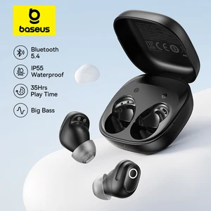 Baseus Bass BD1 Wireless Earbuds Bluetooth 5.4イヤホンミニと快適な摩耗、スーパーベースIP55防水0.06S低レーテンシー 6 QCY T1Cのベストセールス充電ケース-3