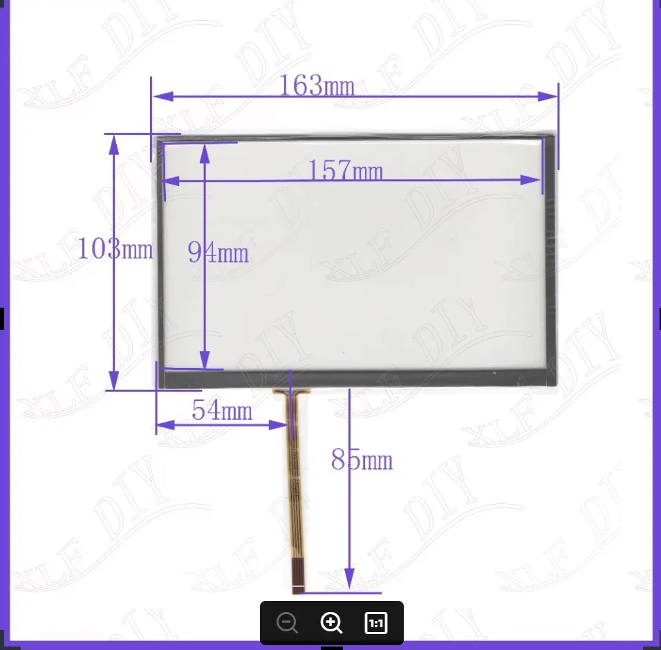 

ZhiYuSun AI 2837 7,1-дюймовый 163 мм * 103 мм 4-линейный сенсорный экран 163*103 Сенсорное стекло, это совместимый сопротивление экрана