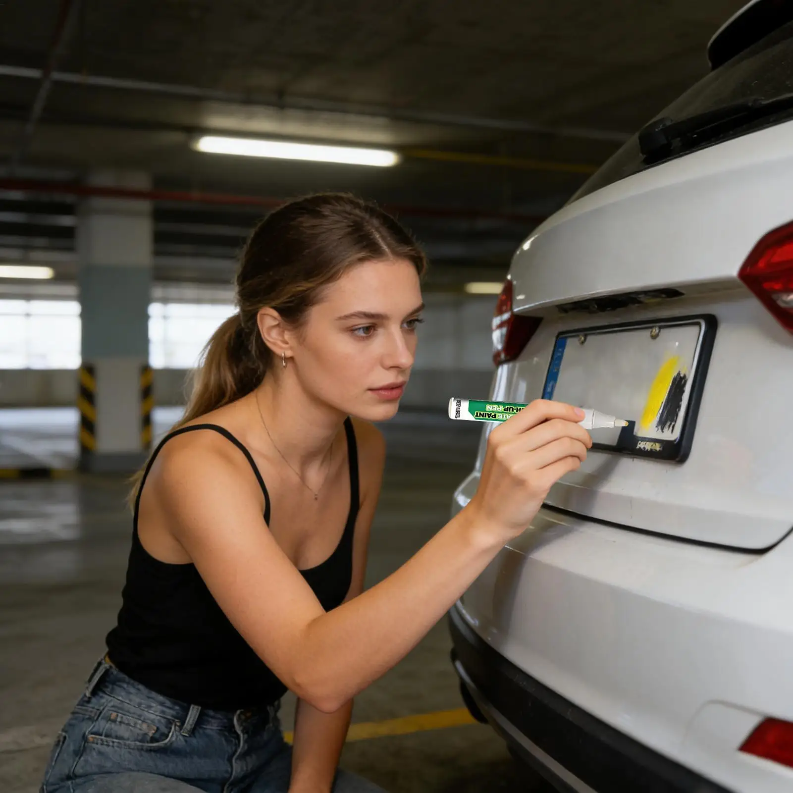 Car Scratch Remover Pen 20ML License Plate Color Repair Auto Paint Repair Pen For Gloss Finish Wear UV Rain Damage Vehicle SUV