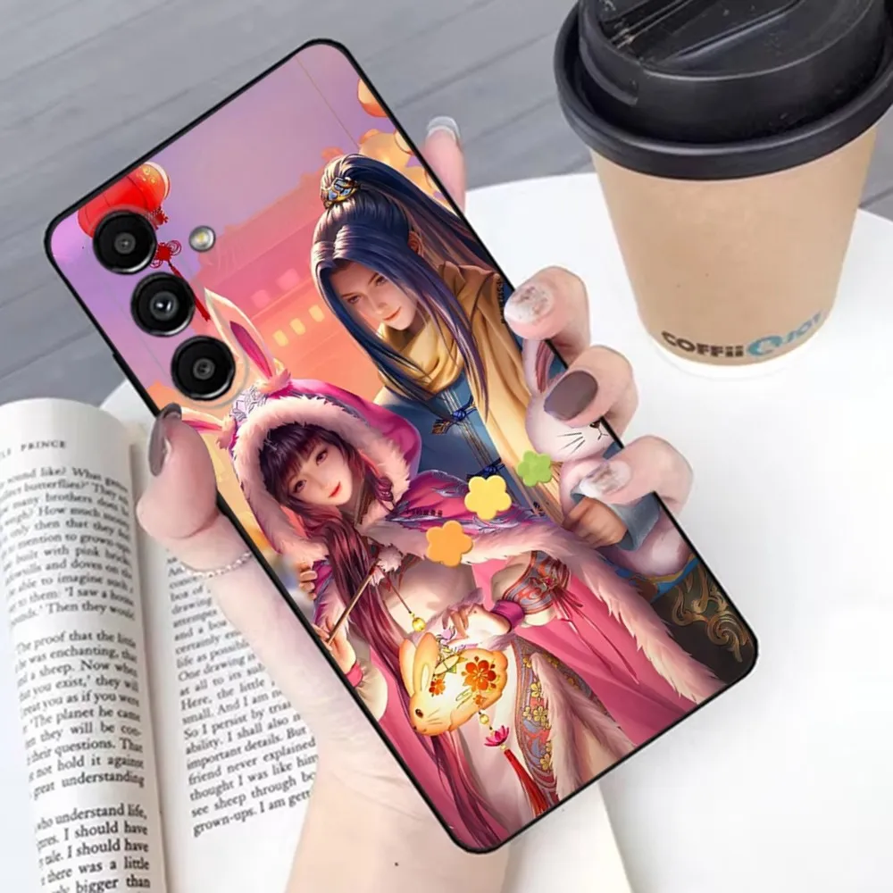 Capa de telefone Soul land Douluo Continent para Samsung S 25,24,21,22,23,30,20,Ultra,Plus,Fe,Lite,Note,10,9,5G preto macio