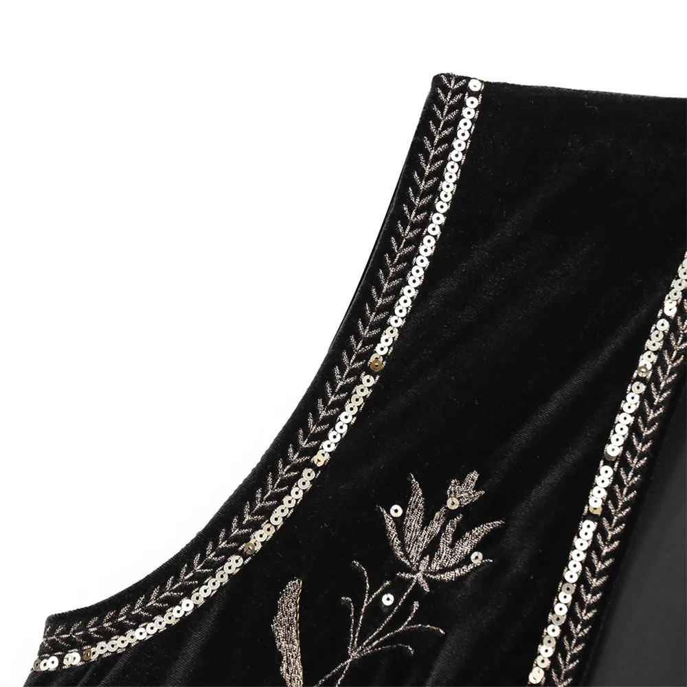 سترة نسائية بسيطة مزخرفة بالخرز على شكل حرف V سترة صوفية للخريف والشتاء منتج جديد سترة مطرزة #3