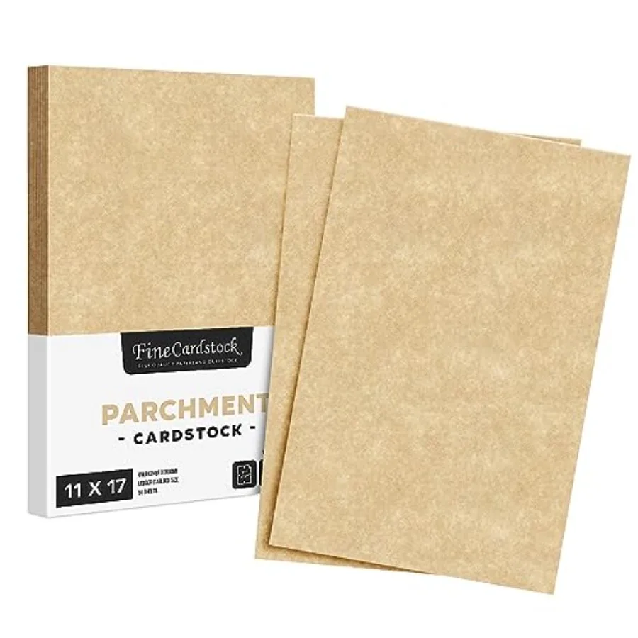 

Stationery Parchment Recycled Paper 65lb Cover Cardstock 11" x 17" Inch 50 Sheets per Pack