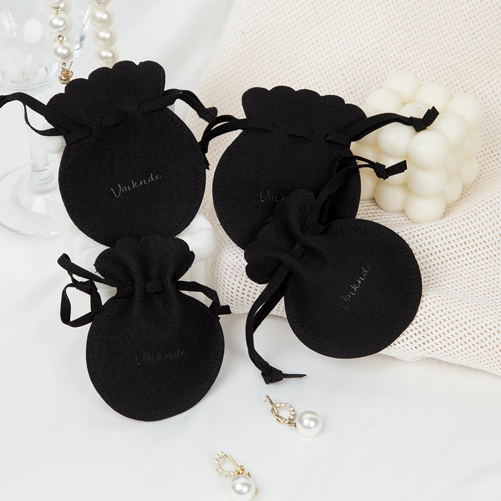 

Ювелирные изделия с логотипом на заказ, подарочные сумки 7x8 см, свадебные сувениры для гостей, кольца из микрофибры, серьги, браслет, упаковка, органайзер, сумка