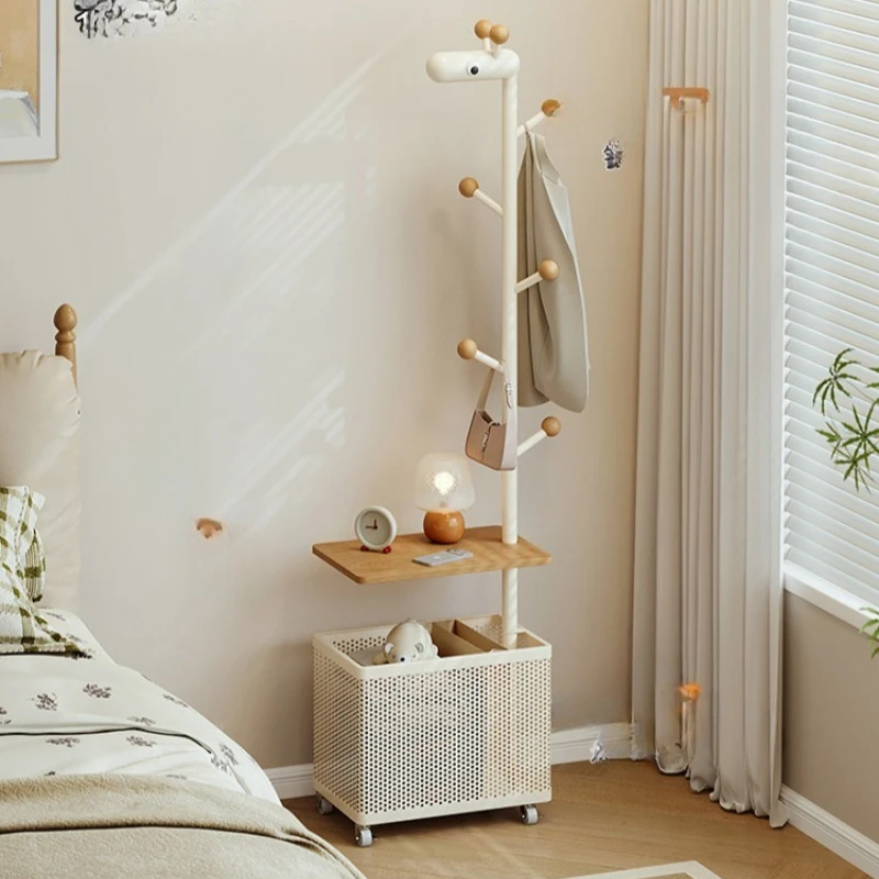 

Cream wind hanger floor to ceiling bedroom removable coat rack bedside table hanger integrated clothes hanger rack