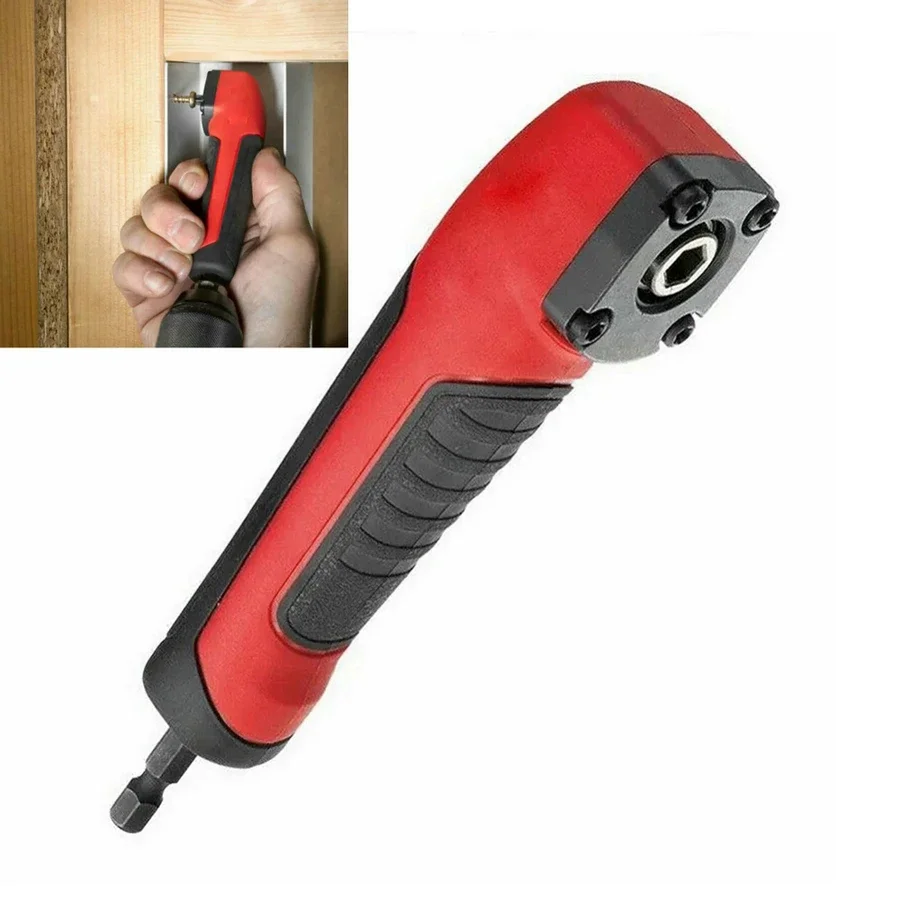 1/4 Inch Hex Wrench Drill Bit 90 Degree Right Angle Extension Driver Drilling Shank Screwdriver Socket Holder Powerful Corner