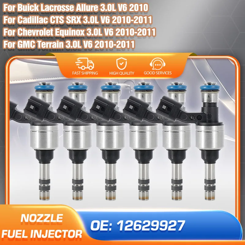 

Car Parts For Chevrolet Equinox Cadillac CTS SRX GMC Terrain 2011 2010 Buick Lacrosse Allure Fuel Injector Nozzle 3.0L 12629927