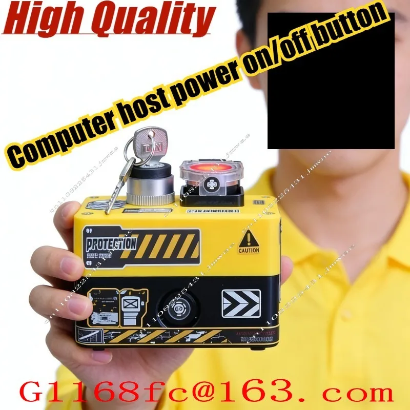Computer Host Wired Power on/off Button, Desktop Chassis External, Major Decision Dual Switch