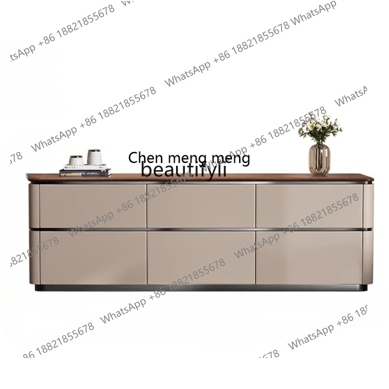 

N178 Italian minimalist TV cabinet, living room floor storage locker, high-end light luxury