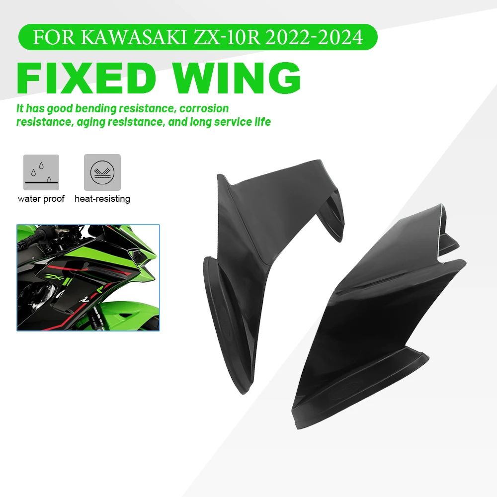 

Fairing side Fixed Wing Motorcycle Accessories For Kawasaki ZX-10R ZX10R ZX 10R 2022-2024 Aerodynamic Winglet Cowl Wings Spoile