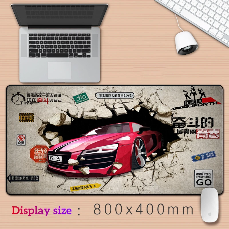 3D Retro car Art Print XL Mouse Pad Gamer Accessory Hot Large  Computer Lock Edge Keyboard Mat Anime Strange things Dropshipping