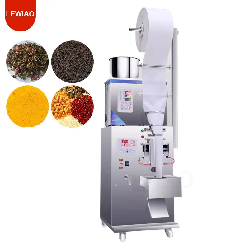 

Three Side Seal Back Seal Packaging Machine Granular Powder Tea Paprika Food Automatic Filling Sealing Machine