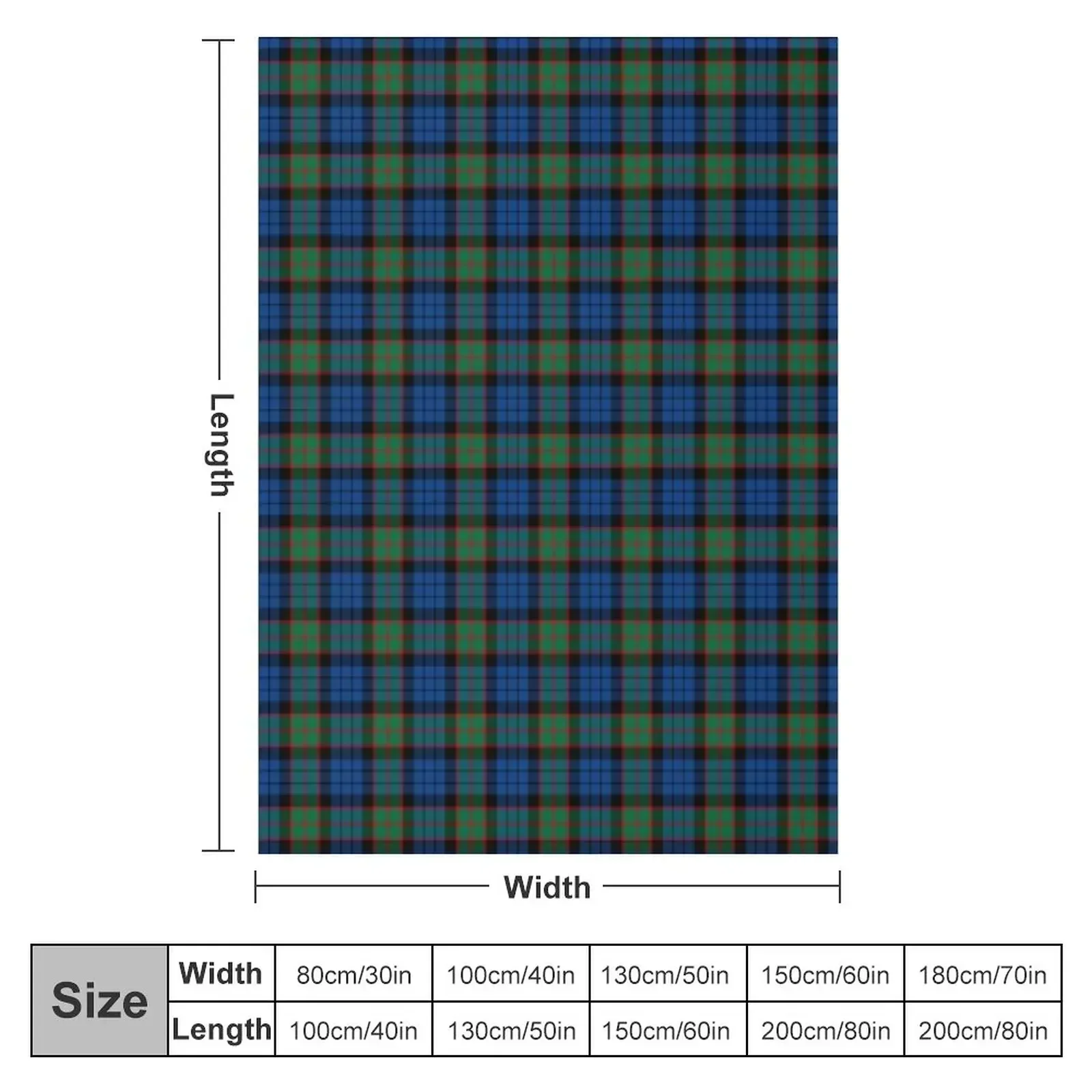 Clan Fletcher Tartan Throw Blanket Thin Heavy Blankets