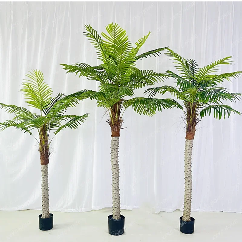 

160/180/200cm Artificial Palm Tree Fake Tall Coconut Tree Simulation Plant Bonsai Indoor Large Tropical Green Floor Potted