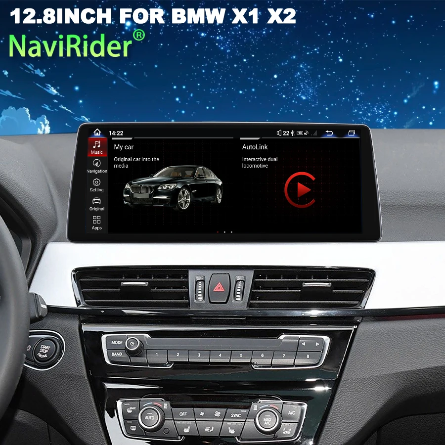 12.8 بوصة راديو السيارة الاندورويد لسيارات BMW X1 X2 F49 F39 2018 EVO نظام ستيريو السيارات الوسائط المتعددة مشغل فيديو لتحديد المواقع والملاحة Carplay