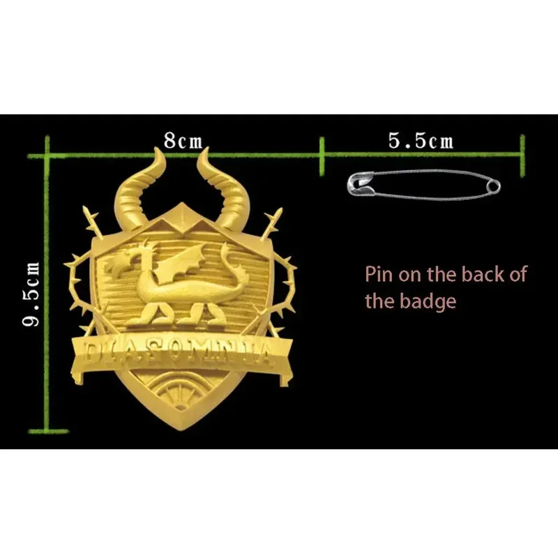 애니메이션 트위스트 원더랜드 코스프레 배지 팔찌, 허리 태그 핀 액세서리, 옥 플로이드 수수께끼, 말레우스 드라코니아 소품