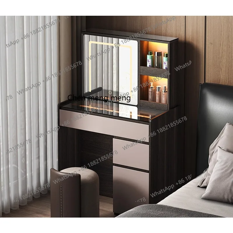 

Minimalist dresser, intelligent electric lifting, hidden mirror, drawer cabinet, integrated bedroom dressing table