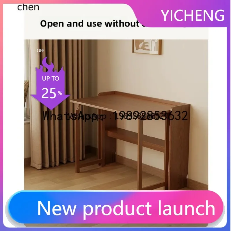 

Study Computer Desk Solid Wood Folding Desk Student Home Bedroom Simple Small Apartment Writing