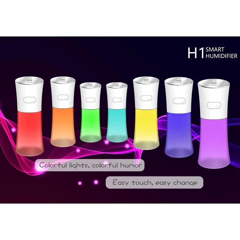 초음파 데스크탑 쿨 미스트 가습기 알코올 디스펜서, USB 저소음 자동 차단 야간 조명 디퓨저, 500ml
