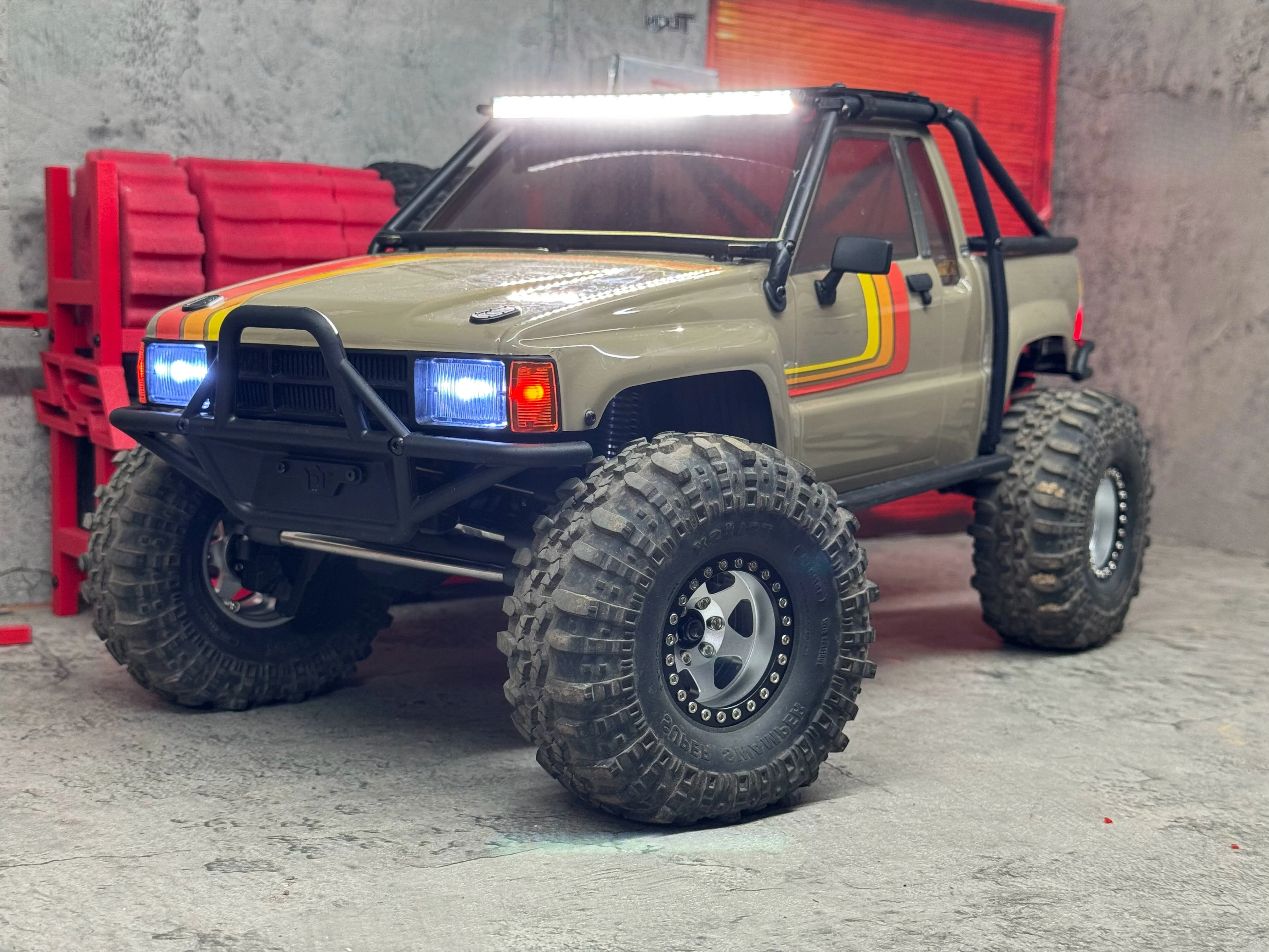 Metal Front Battery Tray/Nylon Inner Fender for Axial 1/10 SCX10  III 1987 Toyota SR5 RC Crawler Upgrade Parts Scale Accessories