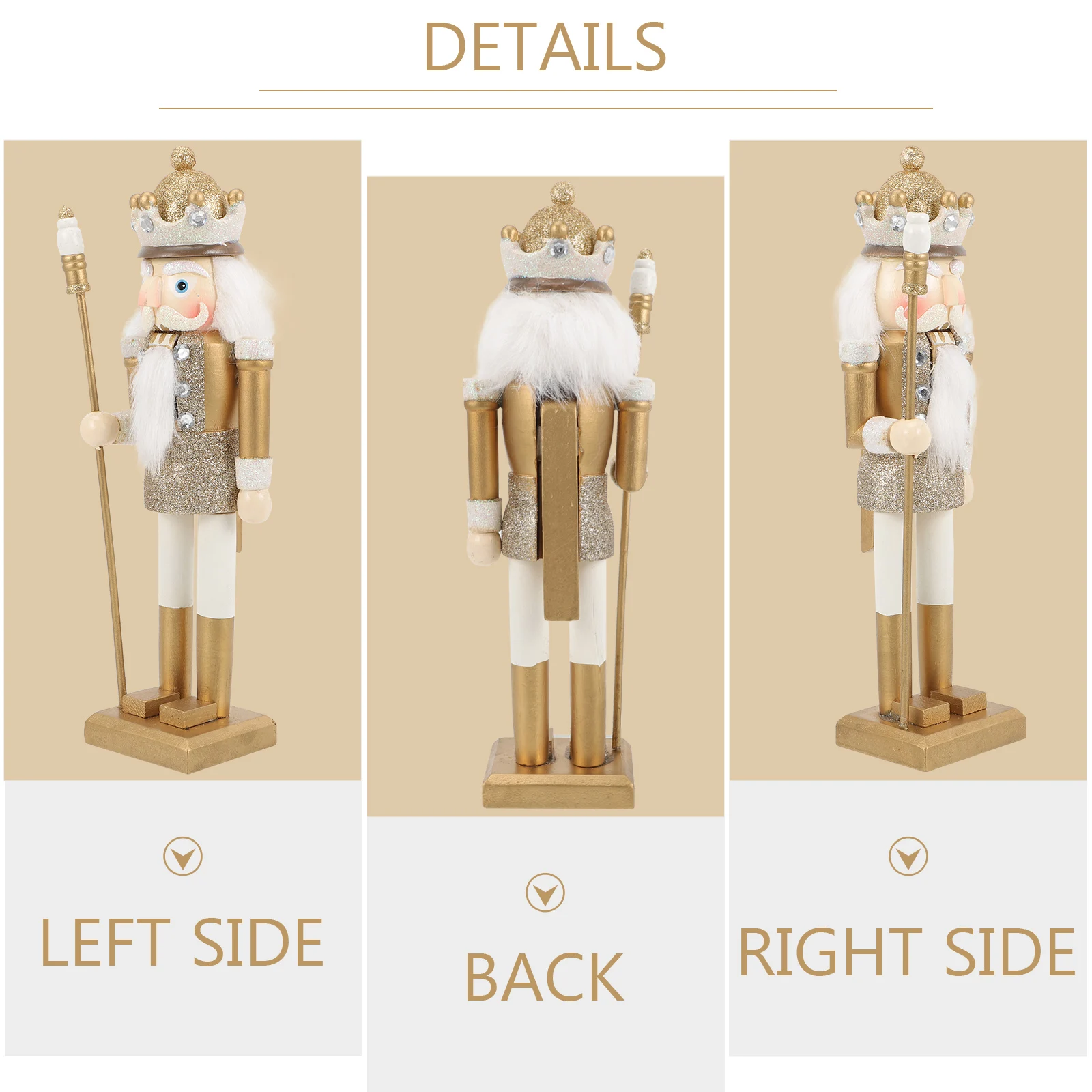 

Creative Wooden Nutcracker Decoration Sturdy Craftsmanship Home Office Bedroom Decor Wedding Party Supplies Xmas Table Ornament