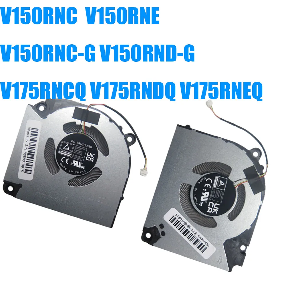 For CLEVO V150RNC V150RNE V150RNC-G V150RND-G V175RNCQ V175RNDQ V175RNEQ DC12V 1A 4PIN 4Lines Laptop CPU GPU Fan New