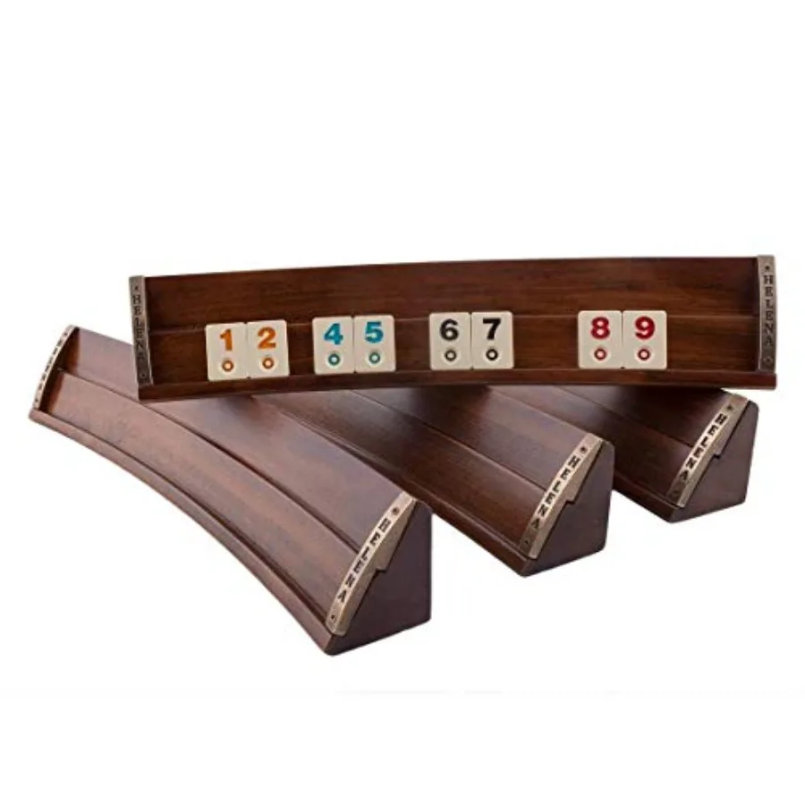 

Personalized Wooden Handmade Oval Rummy Cube Game Set for Family Gatherings and Casual Play Curved Design Enhances Comfort and