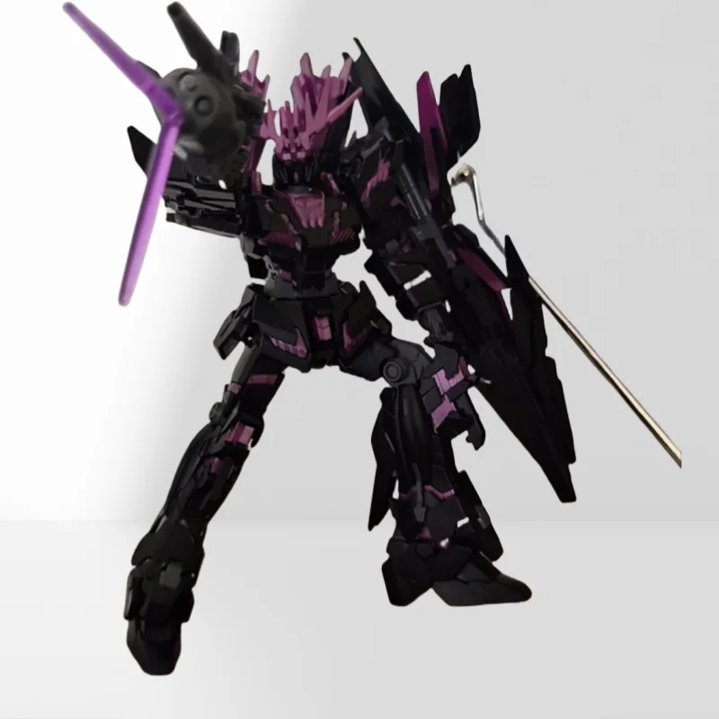 Xd unicórnio banshee preto roxo hg 1/144 RX-0 montar o modelo crianças quebra-cabeça brinquedo figuras de ação presentes decorativos colecionáveis