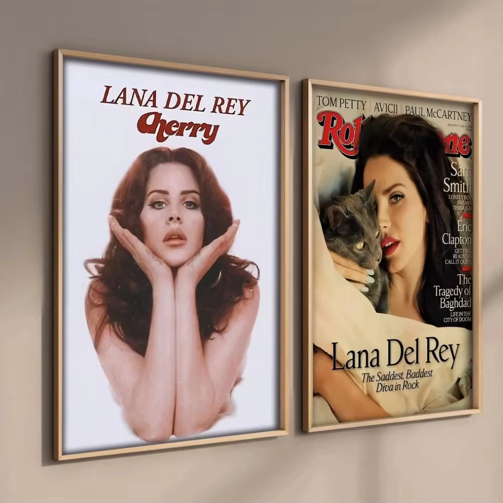 Lana Del Rey Poster Singer Lizzy Grant Aesthetic Music Album Rapper Hip Hop Movie Canvas Painting Wall Art Mural Room Decor